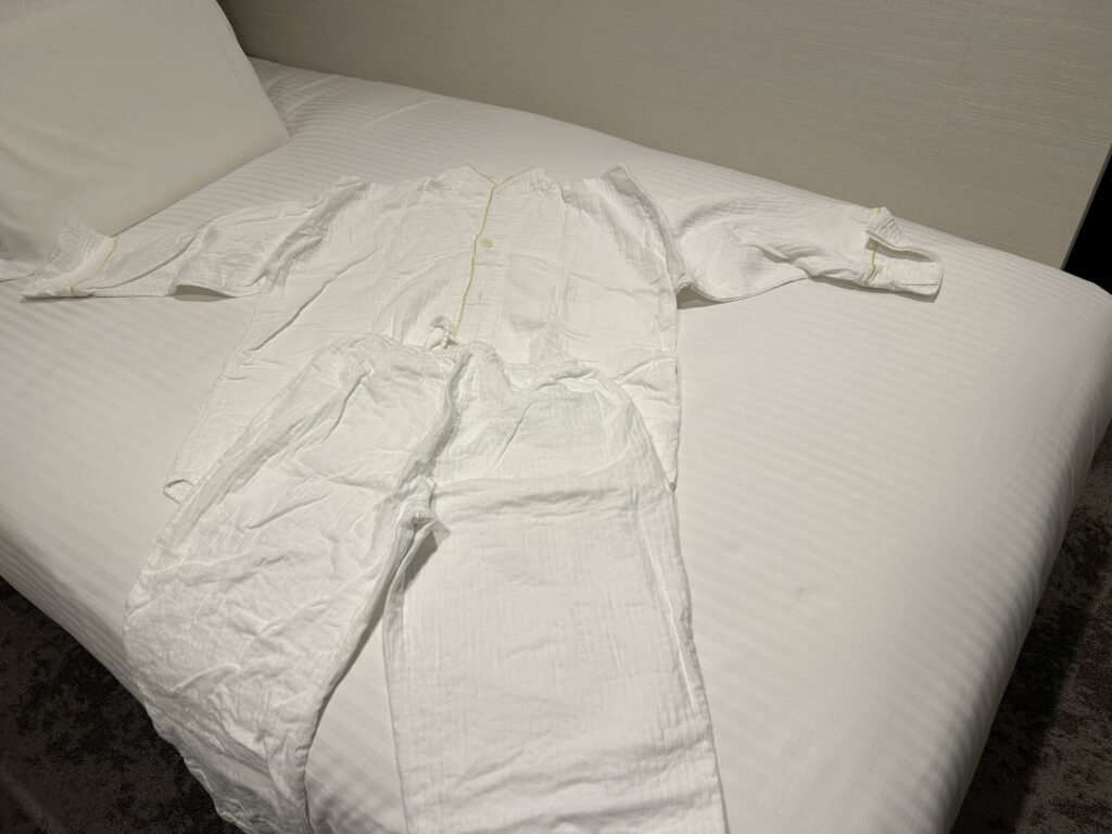 Separate-type unisex pajamas at Daiwa Roynet Hotel Nishi-Shinjuku Premier