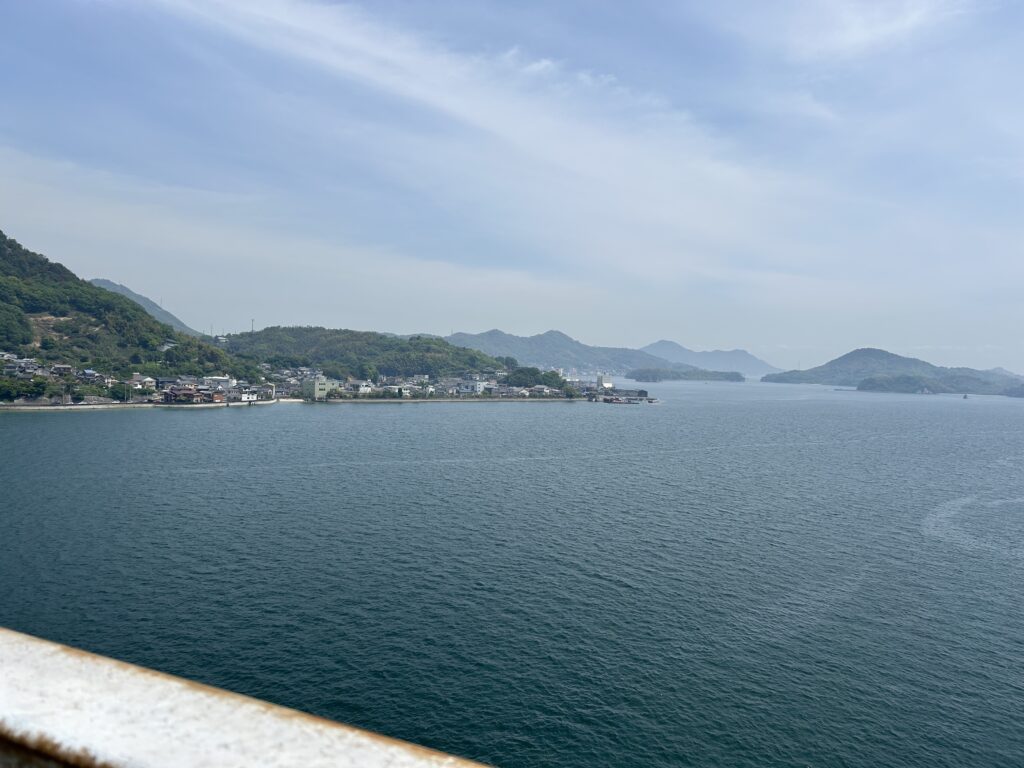 Seto Inland Sea view near Ikuchijima Island on the Shimanami Kaido cycling route