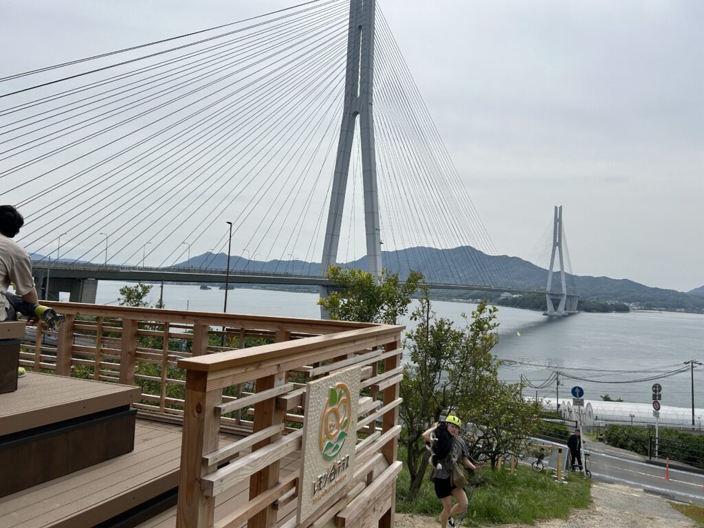Tatara Bridge viewed from Lemon Terrace on Ikuchijima along the Shimanami Kaido