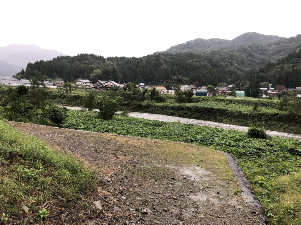 Peaceful view from Fossa Magna Park looking out over the rural town of Itoigawa, Niigata Prefecture, Japan — a reminder that this extraordinary geological site sits quietly within an everyday Japanese landscape.