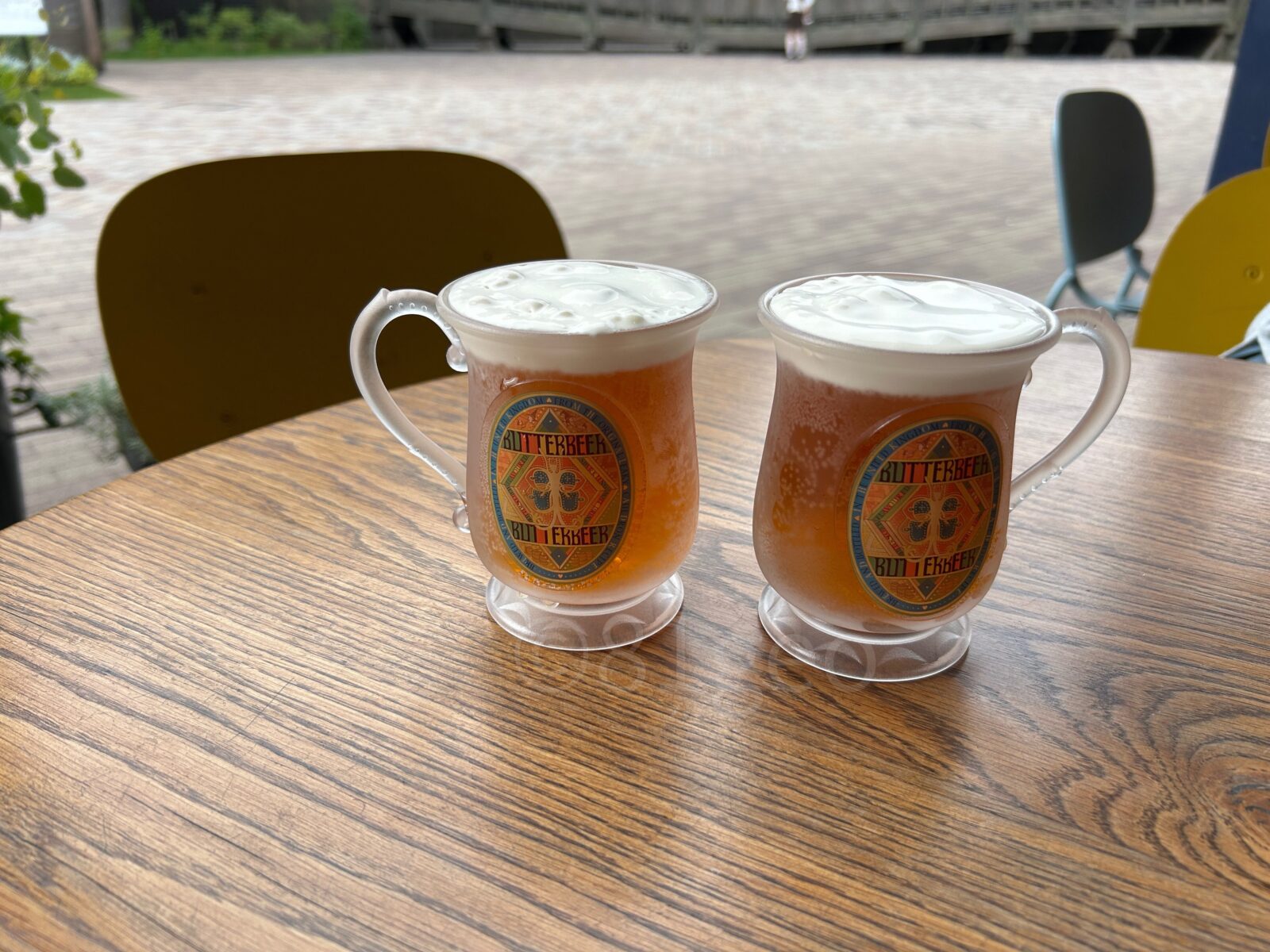 Butterbeer served in a souvenir cup at Warner Bros. Studio Tour Tokyo