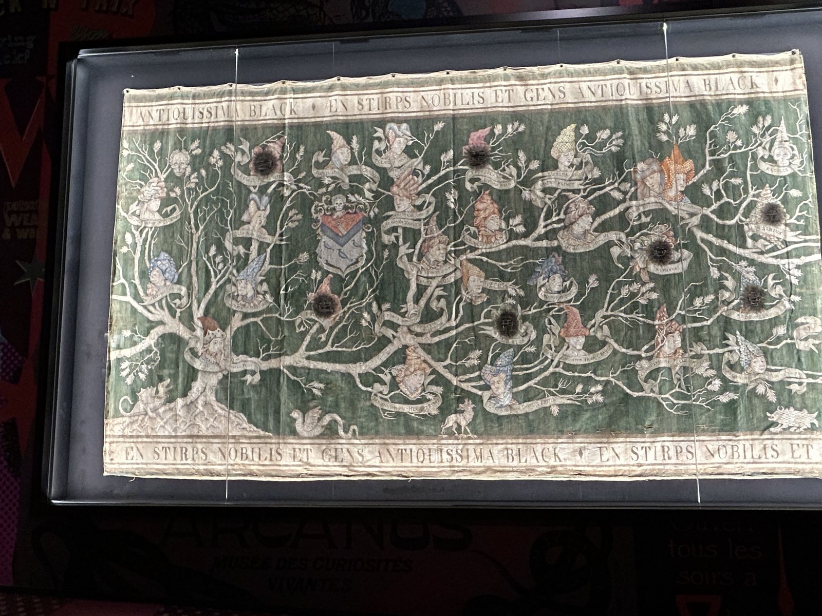 The Black Family Tree Tapestry displayed at Studio Tour Tokyo